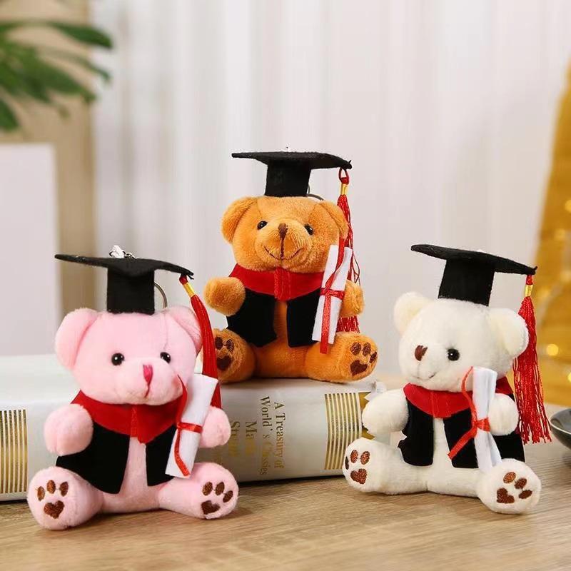 Bear Keychain Plush Pendant Graduation Doll Logo Doll Bag Accessories Doctor Bear Graduation Commemorative Gift