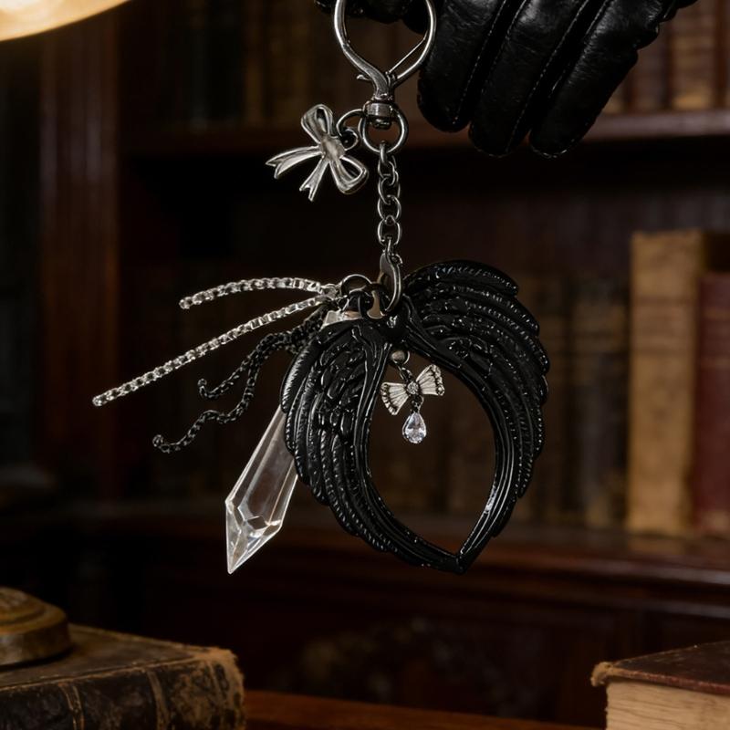 Angel Wing Keychain Ideal For Personalizing Bags Or Keys Stylish Gothic Jewelry For Everyday Carry Or Gift Giving