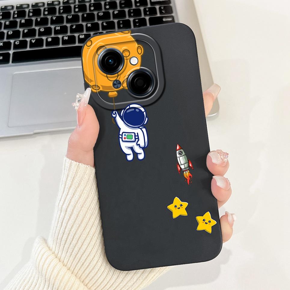 Cartoon Fashion Back Cover For Tecno Spark GO 2025 GO 1 Pop 9 Phone Case Silicone Soft TPU Dragon Astronaut Black Cat Funda Bag