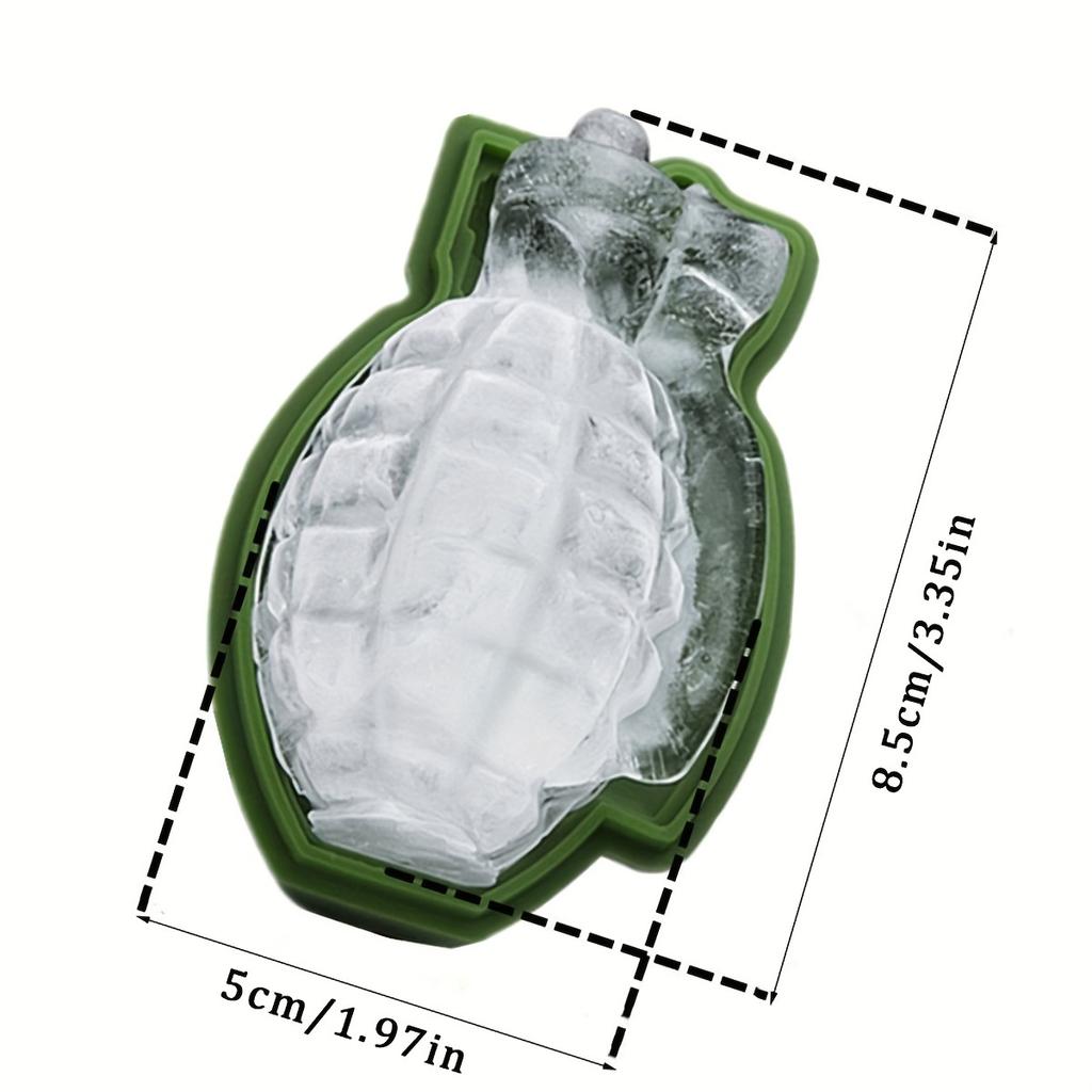 1/5sets Silicone Grenade Ice Cube Mold, 3D Novelty Tray for Whiskey & Cocktails, Easy Pop Out for Home Bar Party Use