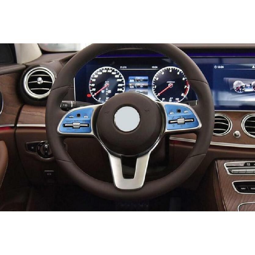 Fit For Benz GLB W247 - Aluminum Blue Steering Wheel Button Cover Trim