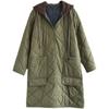 Diamond-shaped Plaid Cotton Hooded Coat Loose Casual Mid-length Cotton Jacket Warm and Windproof All-match Women's Cotton Jacket