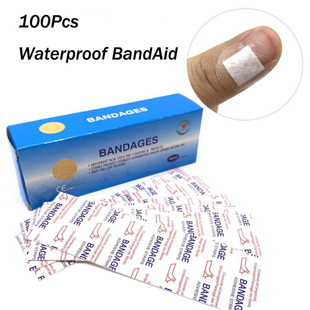 100Pcs Breathable Transparent Sterile Tape Mini Wound First Fixation Tape  Wound Dressing