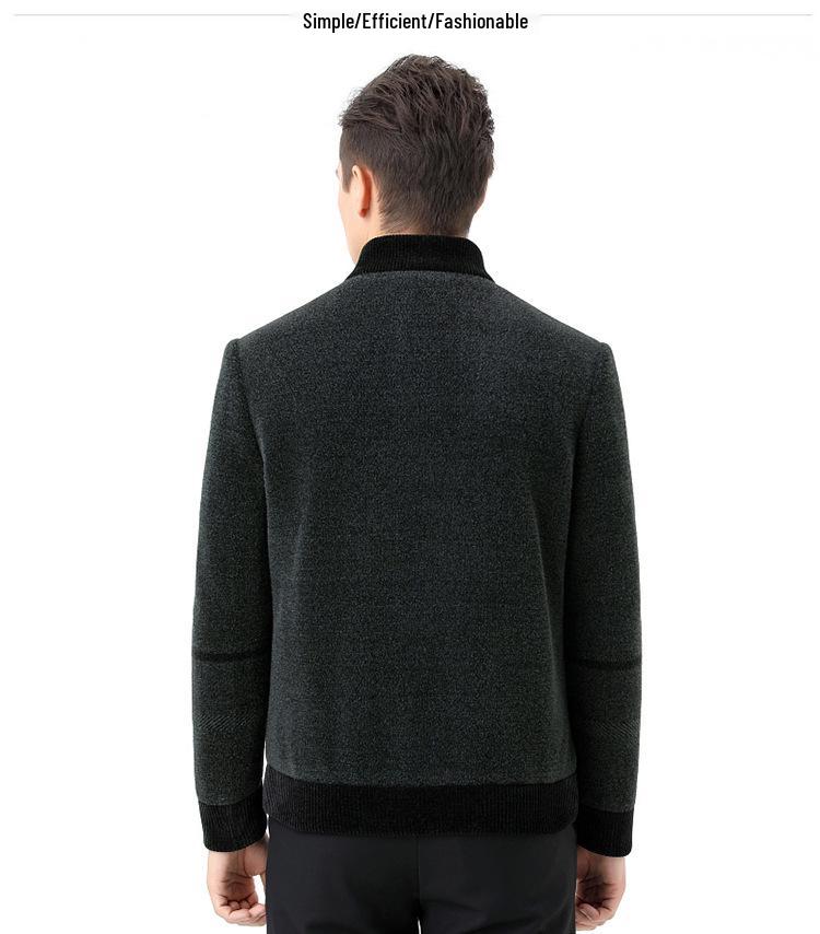 Men's Woolen Stand-Up Collar Casual Jacket - Autumn/Winter 2025