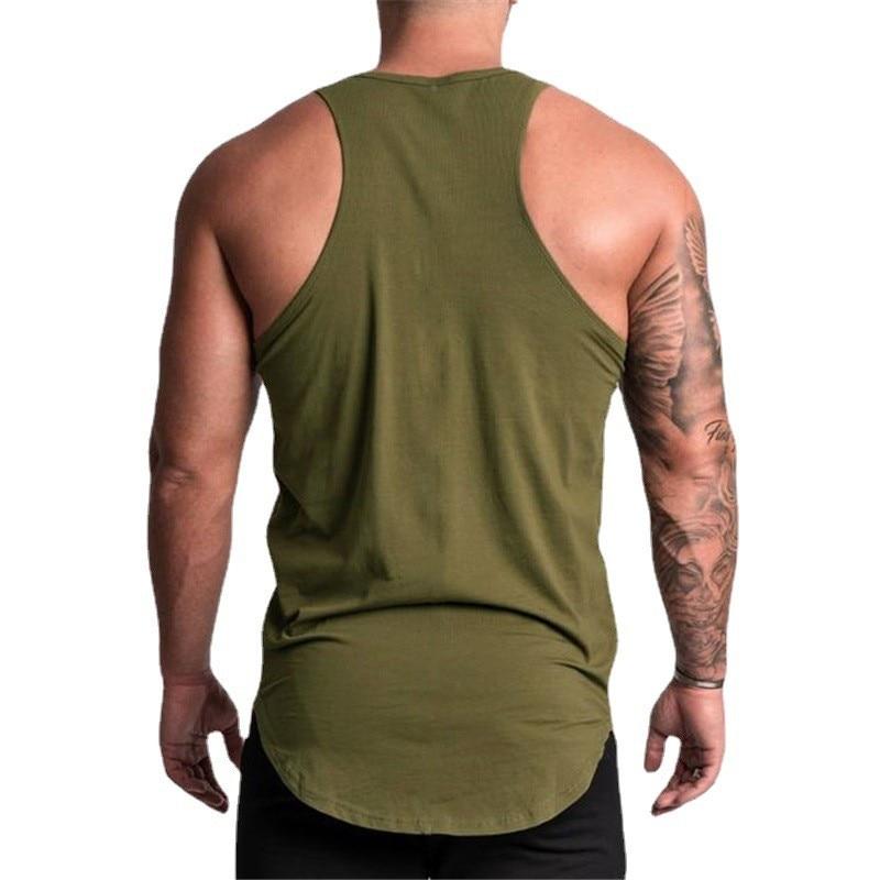 Do The Work  Summer Fashion Casual Breathable O-neck Cotton Printed Mens Bodybuilding Fitness Workout Cool Tank Top Plus Size