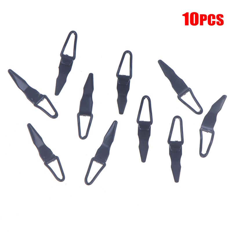 10Pcs Diy Lure Accessory Black Silver Stainless Steel Hook Keeper For Lure Fly Collapsible Rod Building Component Repair