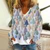 Women's Fashion Short Coat Casual Long Sleeve Printed Single Breasted Plush Top