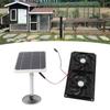 Solar Panel Fan Kit Double Exhaust Fan for Chicken Coop 20W Solar Powered Fan with Waterproof Dual Fans