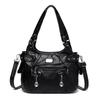 Women's Large Capacity Soft Leather Handbag, Vintage Leopard Print Shoulder Crossbody Bag, Multi-pocket Casual Tote Bag for Daily Commute Fashion