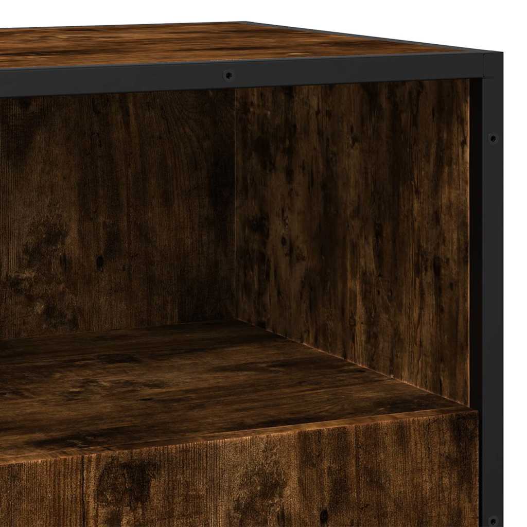 Vidaxl Komoda, Przydymiony Dąb, 68X35X76 Cm, Materiał Drewnopochodny