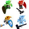 MOC Building Blocks Medieval Character Accessories Warhorses Militiamen Dragons Castles Knights Brick Gifts Toy Helmets Shields