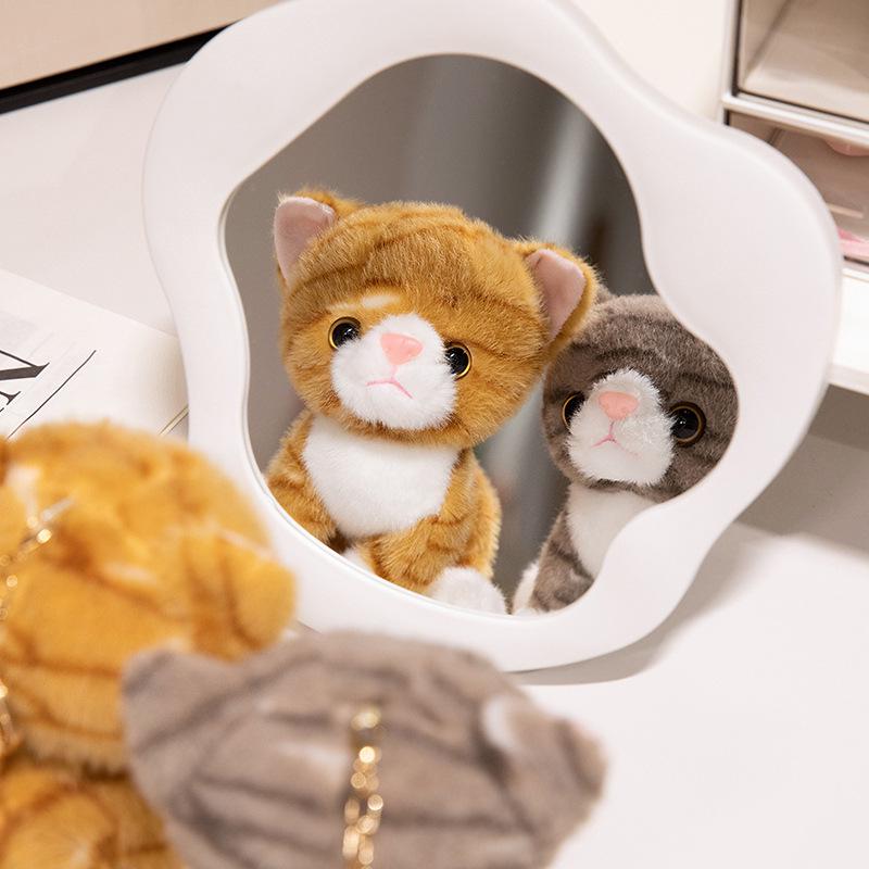 Cute Fluffy Kitten Pendant Plush Charm for Women's Bags & Car Keychains