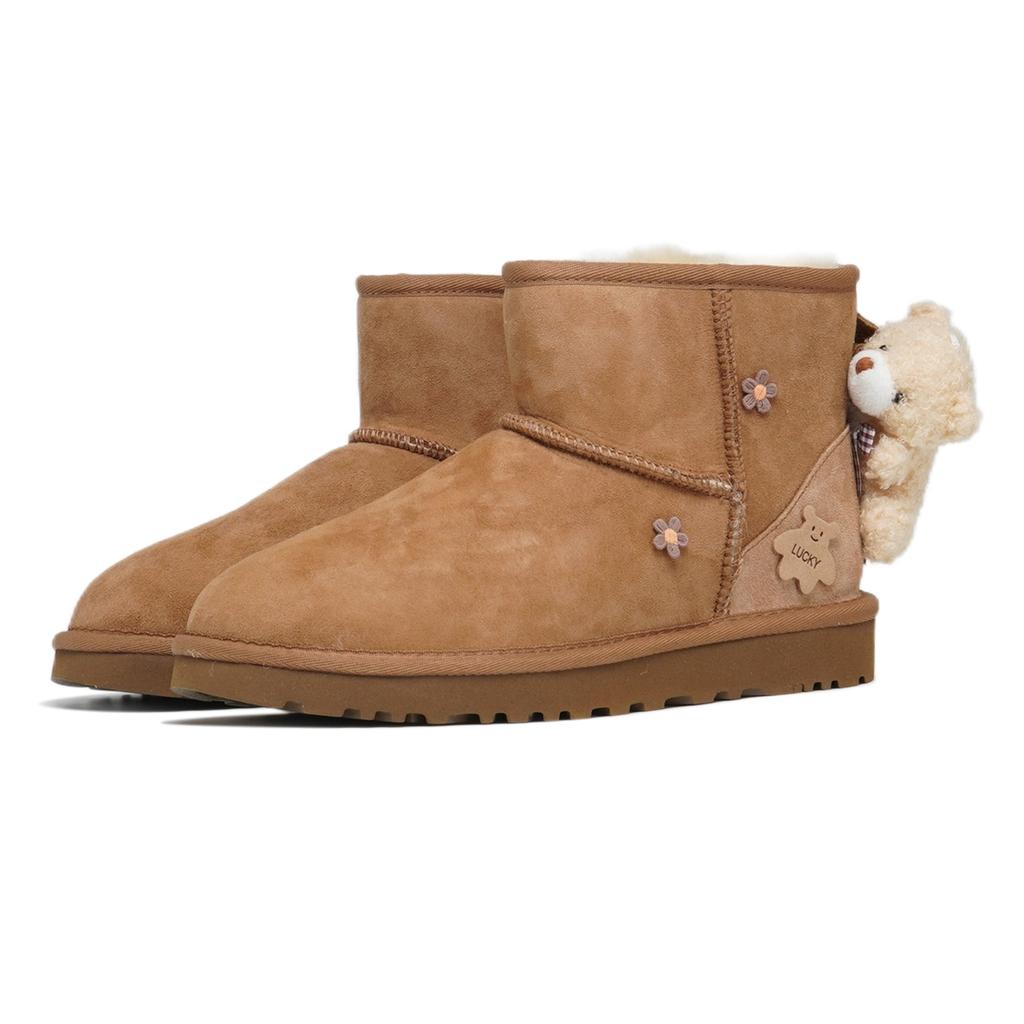 UGG CLASSIC MINI Sheepskin Thermal Women's Shoes Abrasion-Resistant 1016222-CHE(Team-S-BOX)-Random packaging bags