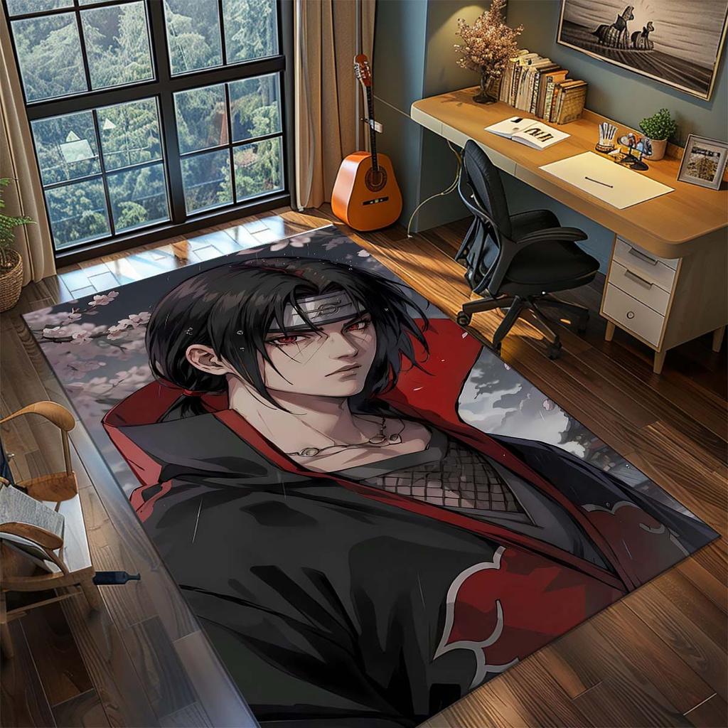 Naruto Anime Rug Carpet Large Area Rug Non Slip Washable Floor Mat Gamer Room Bedroom Home Decor