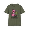 Unisex Softstyle T-Shirt Cartoon Llama Funny Surreal Punk Attitude Creature