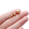 30-100Pcs 3-8 mm Gold Color Stainless Steel Charm Round Loose Spacer Beads For DIY Bracelet Necklace Jewelry Making Accessories