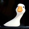 Transparent Pattern Decal Cartoon Big White Goose Static Sticker, Removable PVC Decorative Creative Store Window Sticker Decal, Reusable Film for Home