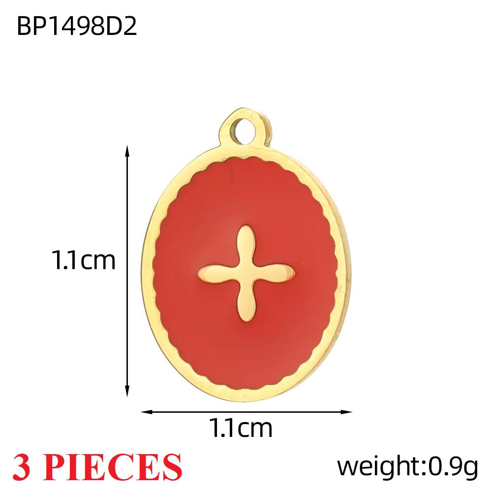 3PCS/LOT CARLIDANA Gold Plated Enamel Charms, Sun Star Boots Halloween Pendants, Stainless Steel DIY Jewelry With Clasp