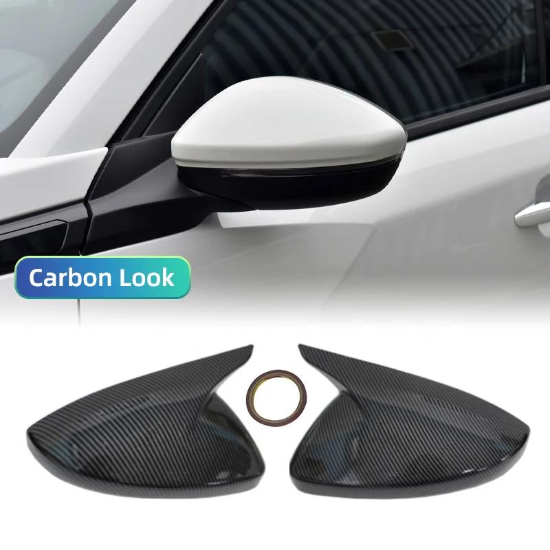 Side Rearview Mirror Cap Wing Mirror Cover Fit For Peugeot 208 308 408 508 307 308 2008 4008 5008 2013- Car Accessories
