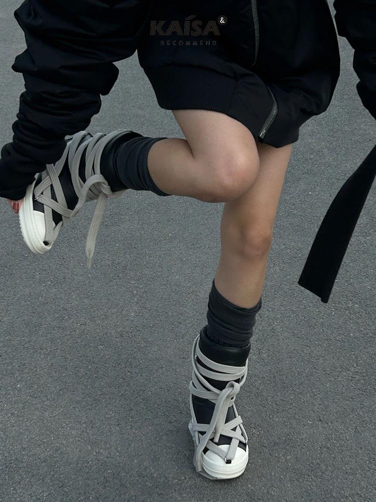 Fashion 2025 High Top Sneakers Platform Corss Tied Men's Casual Boot Shoes Women Sneakers Designed Causal Flats Ankle Botas Size 44