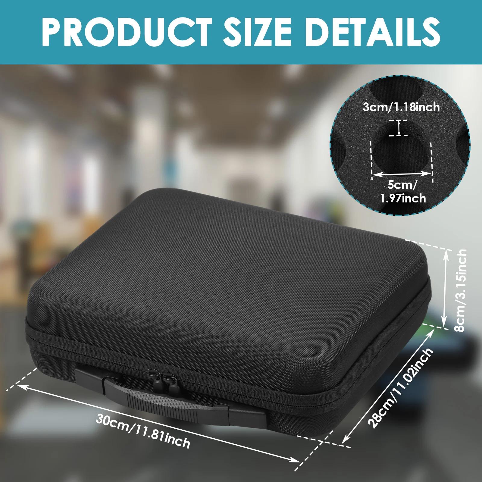 

16 Grids Billiard Balls Bag Travel Pool Ball Storage Case Professional with Carry Handle and Double Zipper Billiard Accessories чорний