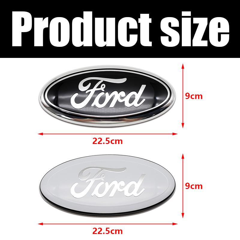 lvmhd7 3D Aluminum Front Rear Badge Emblem Overlay 22.5cm For Ford F150 Ranger Explorer Transit Auto Truck Tuning Styling Accessories