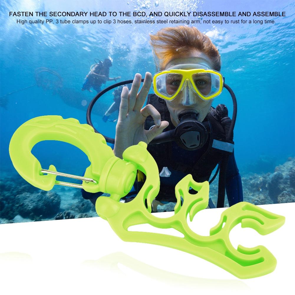 Clip Schnalle Tauchen Regulator Doppel BCD Schlauch Halter Halterung w Clip Schnalle Tauchen Regulator Doppel BCD Schlauch Halter Halterung w
