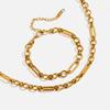 Yori Handmade 3:1 Chain Bracelet Stainless Steel 18K Gold PVD Plated Waterproof DIY Accessories New Gift