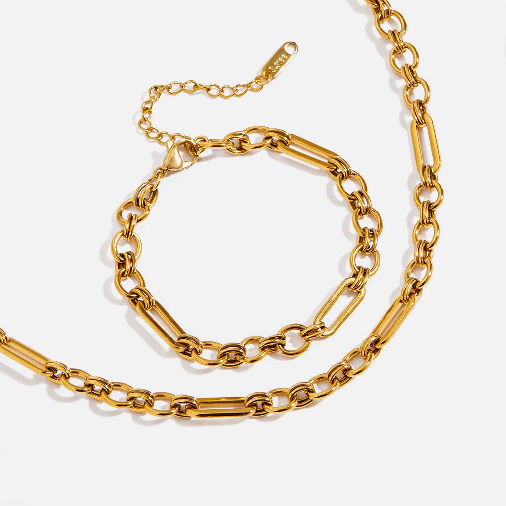 Yori Handmade 3:1 Chain Bracelet Stainless Steel 18K Gold PVD Plated Waterproof DIY Accessories New Gift