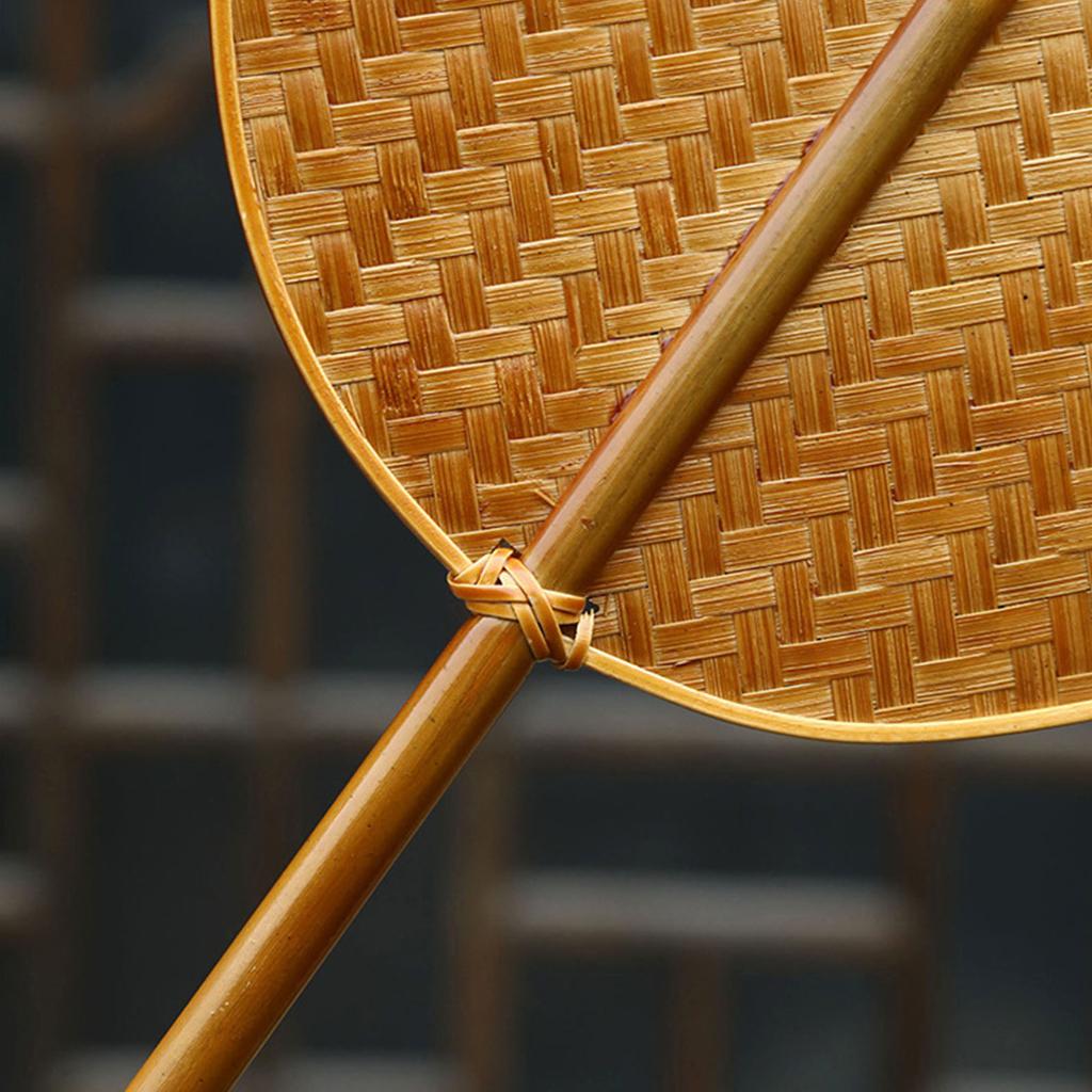 Chinese Style Handwoven Bamboos Hand Fan Elegant Designs Cooling Handheld Fan Paddles for Hot Weather and Beach Parties