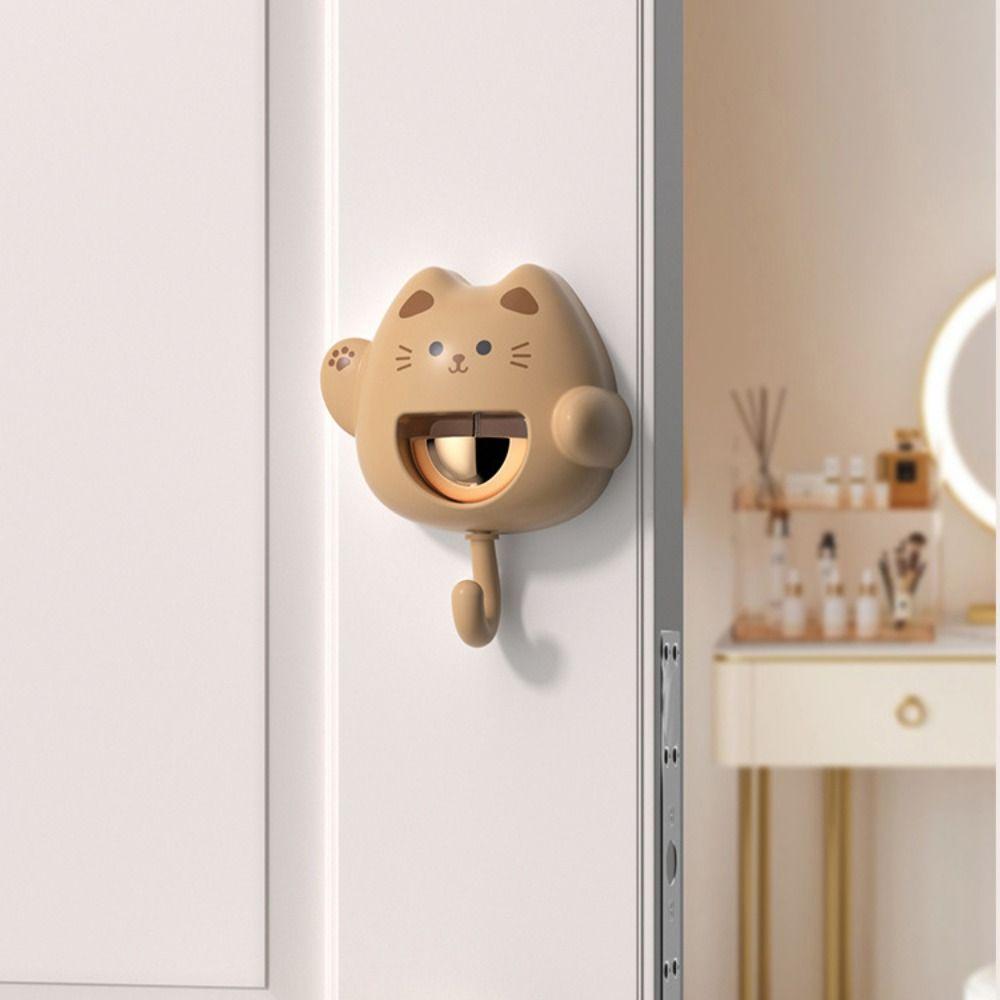 Cute Cat Magnetic Doorbell with Hook Entrance Door Bell New Wind Chime Pendant Home Decor