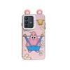 KEYSION Cute Ear Cartoon Case for VIVO V23 5G with Lanyard Soft Silicone+PC Shockproof Phone Back Cover for VIVO V23 5G