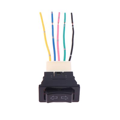 Universeller Auto-Fensterheber-Schalter 5-polig DC 12V 20A Blaue/Rote/Grüne Lichtfarbe und Kabelbaum