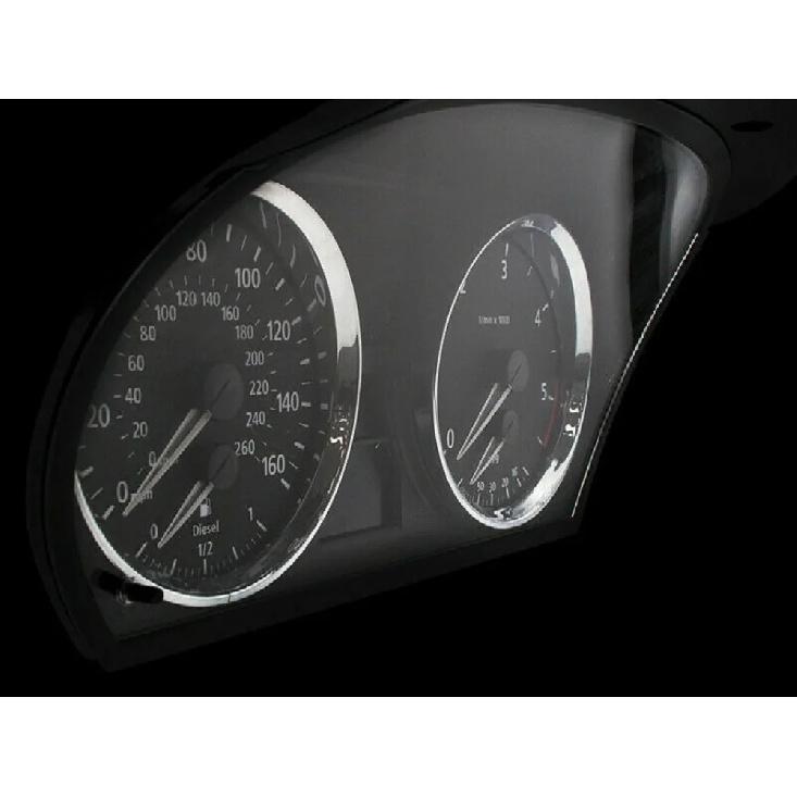 2PC Snap On Gauge Cluster Dashboard Bezel Rings Trim Dial Rings Bezel Speedometer Frame Decoration Trims For BMW E90 E91 E92 E93