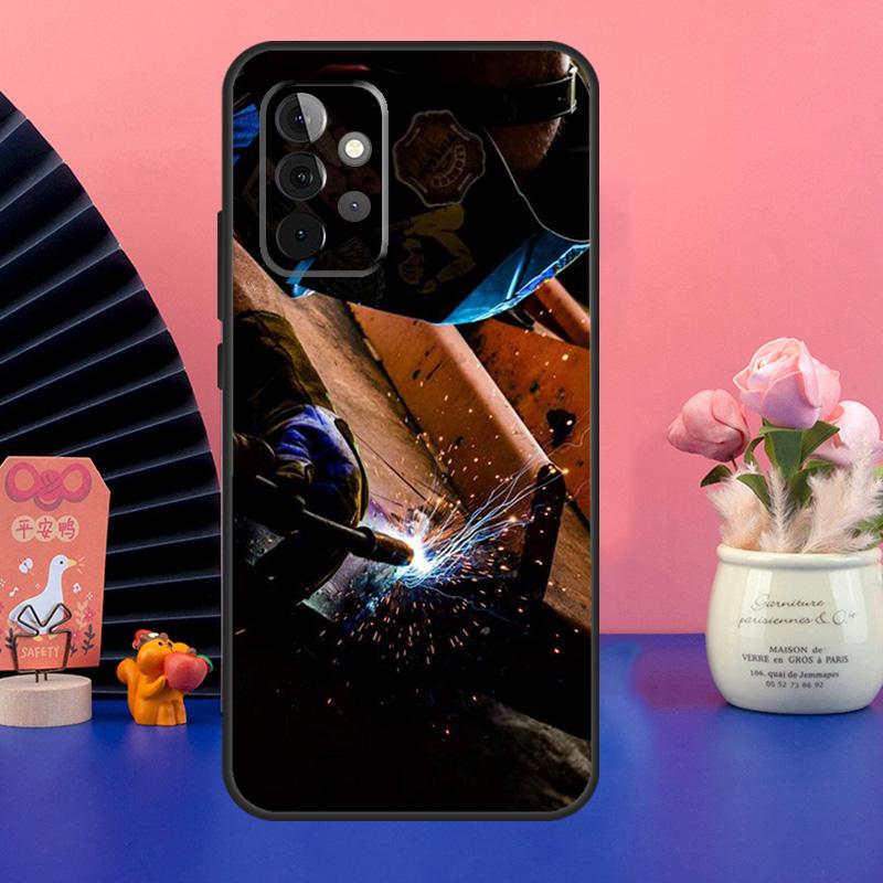 Welder Welding Hot Metal Worker Case For Samsung Galaxy A54 A34 A24 A14 A73 A53 A33 A23 A13 A52 A32 A22 A12 A51 A71 Cover