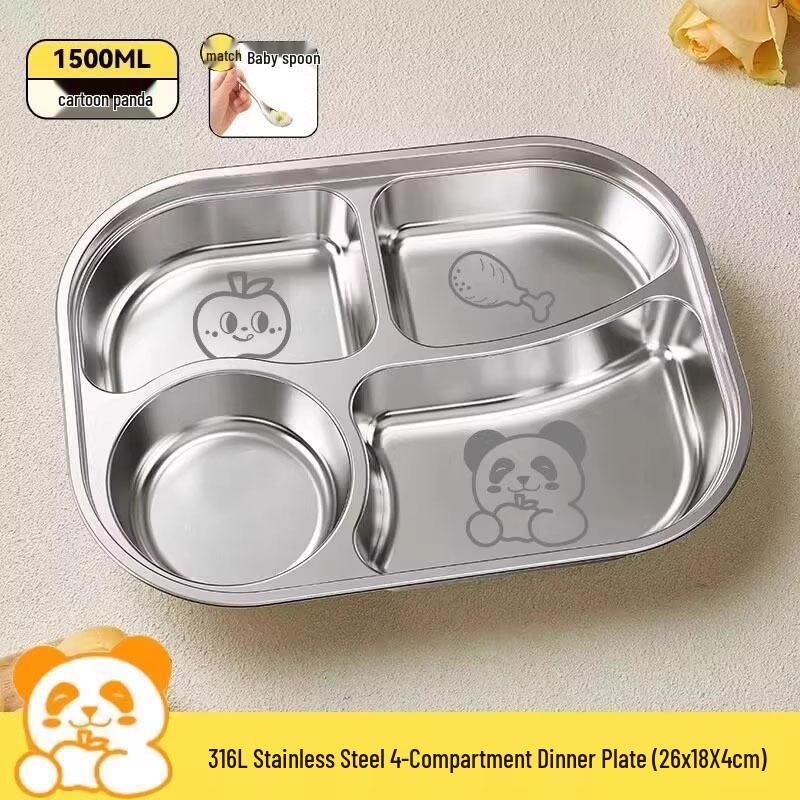 JingJingRS Kids 316 SS Divided Meal Plate