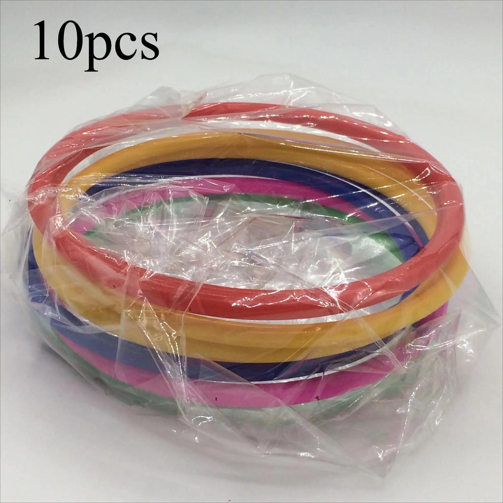 10pcs of colorful PVC ring throwing game - perfect for family gatherings, outdoor garden parties, outdoor party accessories