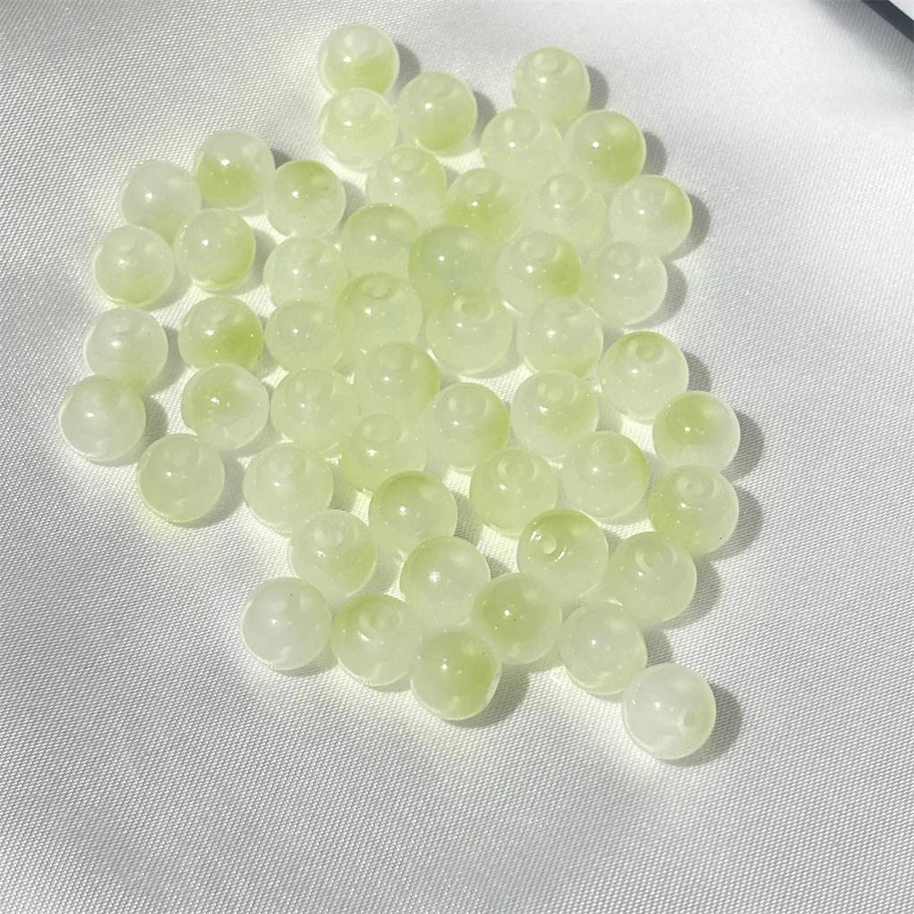 50pcs 8mm Fun New Glass Jelly Crack Imitation Jade Round Beads Sweet DIY Handmade Necklace Bracelet Jewelry Accessorie Beads