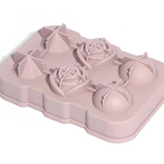 Silicone Ice Cube Mold with Lid - Food Grade Storage Box for Ice & Baby Food