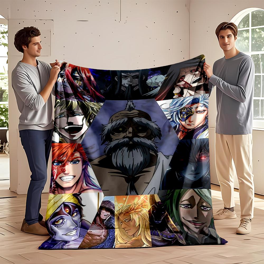 "Epic Anime Characters Collage Blanket Flannel blanket for bedroom, living room, sofa, and nap sofas"