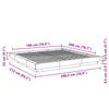 LED Bed Frame White 180 x 200 cm Engineered Wood