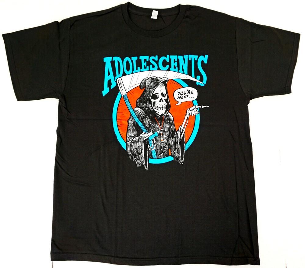 ADOLESCENTS T-shirt OC Punk Rock Band Adult Men s Tee Black New Unisex T-Shirt XXXXL