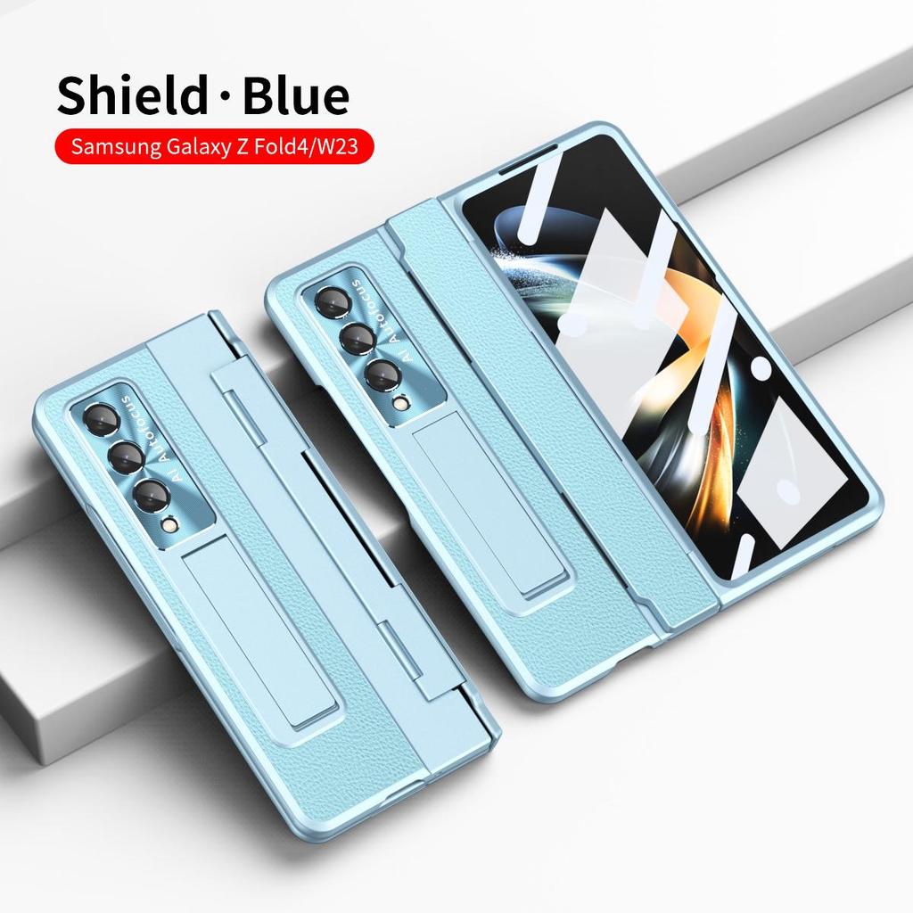 "Kožené ochranné pouzdro Samsung Z Fold5 pro FOLD4/FOLD3 - Plné krytí, Ochrana proti pádu, Kompatibilní s pantem"
