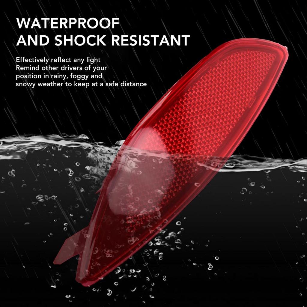 Rear Bumper Night Reflector Rear Bumper Reflector Red Warning Shock Resistant Replacement for Accent LE SE (Right 924061R000)