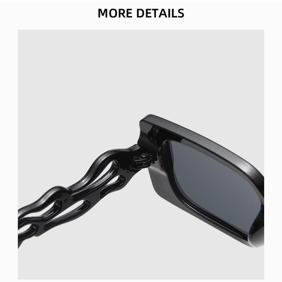 Модные солнцезащитные очки Квадратные солнцезащитные очки Неполяризованные модный — фото 7