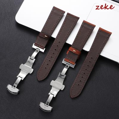 18mm 20mm 22mm Rindsleder Uhrenarmband für Rolex für Seiko Schnellverschluss Armband Schmetterlingsverschluss Lederarmband Zubehör