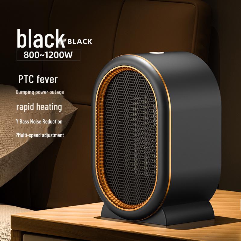 Quick Heat PTC Electric Fan Heater for Living Room & Bedroom - Low Noise, Safe Tip-Over Feature