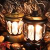 Oplaadbare Vintage Lantaarn LED Metalen Hanglantaarn Tafellamp voor Binnen Buiten Kamperen