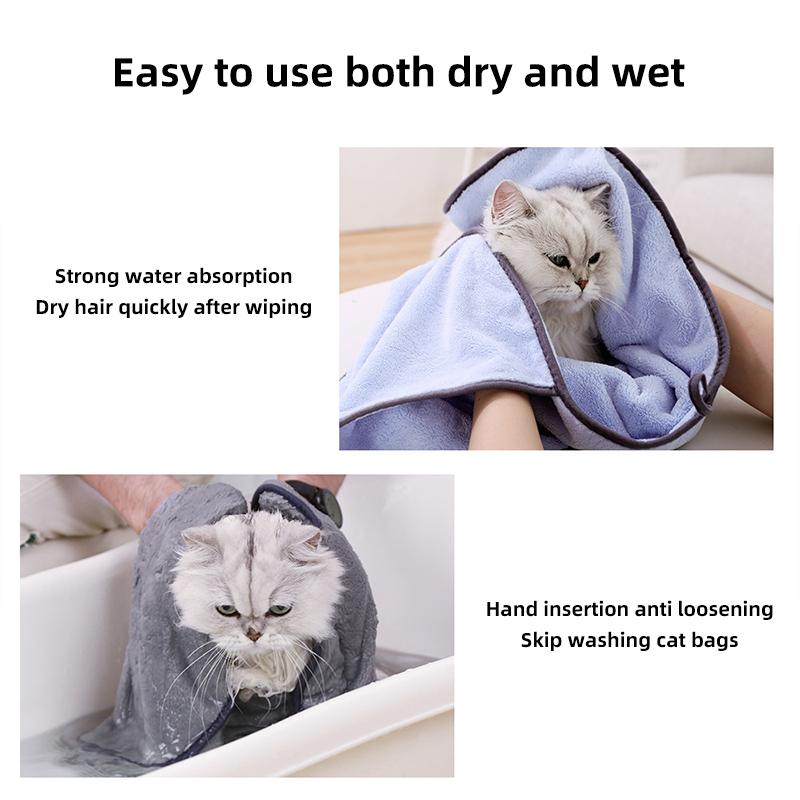 HOOPET Cat Blanket Pet Accessories Cat Soft Dog Bathrobe Towel Quick Dry Pet Blanket for Cat Cleaning Towel Pet Supplies