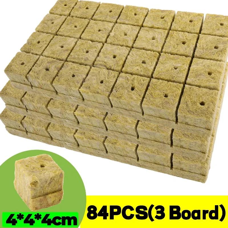 Stonewool Hydroponic Grow Media Cubes Garden Seedling Block Water Seed Sowing Germination Culture Substrate Planting Rock Plug